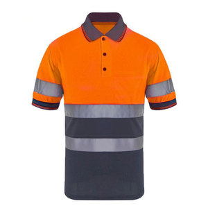 Polo de sécurité réfléchissant haute visibilité pour femmes, T-shirt de travail haute visibilité à manches courtes pour le personnel de circulation - Product Image 4