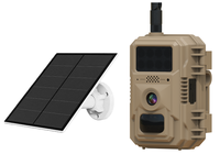 Caméra de chasse 4G cellulaire 2K avec déclencheur vidéo sonore, vision nocturne IR invisible, IP66, batterie et panneau solaire