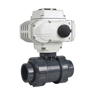 Vanne à boisseau sphérique DN80 2 voies 12V, type marche/arrêt, double motorisation UPVC - Product Image 6