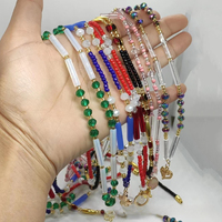 Vente chaude bohème taille perle ventre chaîne mode été plage coloré cristal perles pendentif taille chaîne pour femmes filles