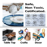 Kit Resina Epoxi Transparent Epoxy Hexagone Dessus de table Résine Comptoir Rivière Table
