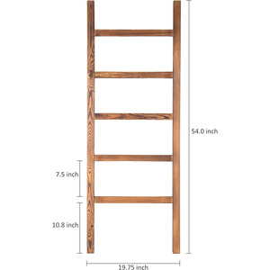 Porte-serviettes penché en <span class=keywords><strong>bois</strong></span> pour salle de bain stockage couverture en <span class=keywords><strong>bois</strong></span> et couette échelle d'affichage échelle en <span class=keywords><strong>bois</strong></span> pour serviettes - Product Image 4