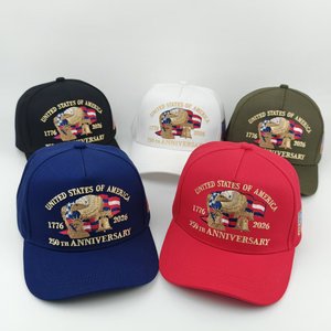 Gorra Deportiva de Terciopelo Lavado Retro para el 250 Aniversario, Diseño de Águila Calva, Visera Curva, Cuatro Estaciones, Patriótica Americana, 100% - Product Image 2