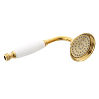 Ensemble de douche à main rétro tout en cuivre, accessoires dorés et argentés, style antique, avec tuyau anti-explosion et fonction pluie pressurisée