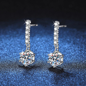 Eleganti Orecchini Pendenti Geometrici per Donne, Gioielli alla Moda Rotondi e a Barra - Product Image 1