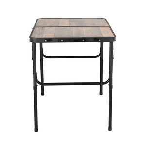 HISPEED MDF Cesta de armazenamento de mesa Mesas dobráveis de acampamento 3 pés Kit de mesa de piquenique multiuso ajustável para viagens - Product Image 4