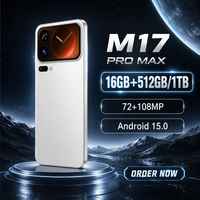 Smartphone M17 Pro Max 5G Layar HD Besar 6.9 Inci 144Hz Ponsel Gaming Baterai Tahan Lama 7500mAh Kamera Tajam Android Mobile