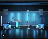 Lumières DJ portables sans fil à batterie, tube lumineux LED, contrôle par application WIFI, lumières de scène pour club, fête, DJ