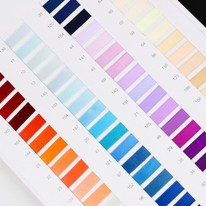 Polyester Satin Ribbon Color Card 196 Colors Solid Woven Ribbons For Clothing Packaging Materials - Product Image 3