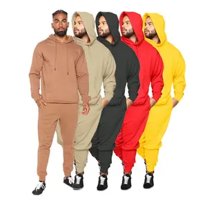 Custom Logo Plain Pullover Sweater Jogger Sweat Suit Women Long Sleeve Hoodie 2 Piece Sets Men Plus Size Tracksuit Sweatsuit