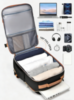 Sac à dos professionnel pour ordinateur portable, grande capacité, multifonctionnel, élégant et minimaliste, avec logo imprimé personnalisé et compartiment rembourré