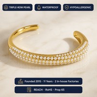 Bracelets en perles miniatures plaqués or 18 carats, tendance nouvelle, prêts à être expédiés, en acier inoxydable, pavés de zircons, bracelet jonc complet
