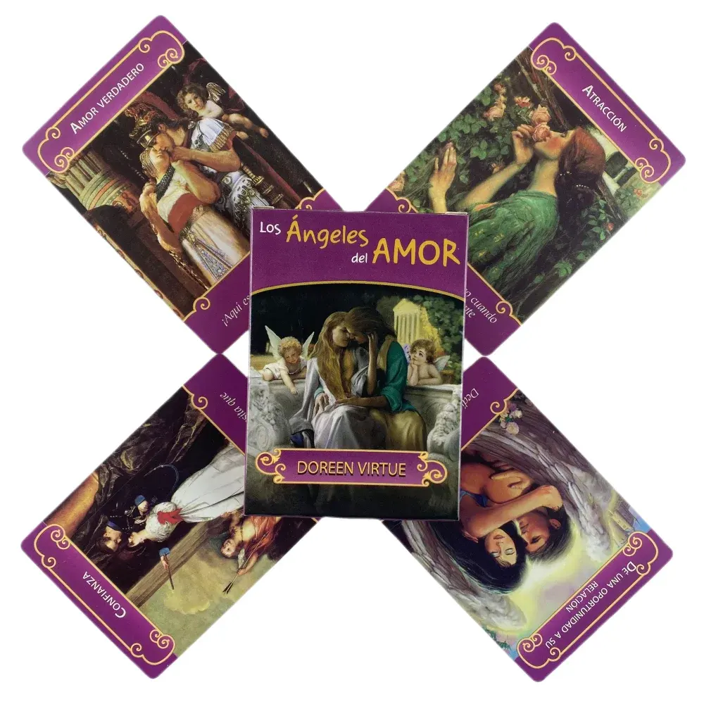 Los Angels Del Amor Oracle carte un 44 tarocchi inglese o spagnolo divinazione edizione mazzo giochi di Borad