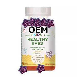 Harga bagus 60 buah Lutein Eye Gummies Vitamin A C E Gummies diet suplemen Perawatan Mata Gummies untuk fungsi mata sehat