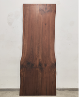 Table de salle à manger en bois massif de noyer chinois avec plateau en bois naturel à bords bruts, mobilier robuste pour salon/salle à manger 2,0 m