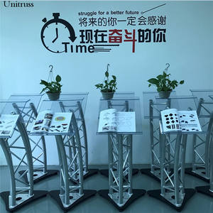 Acrílico transparente 4 pies gris <span class=keywords><strong>aluminio</strong></span> concierto vidrio discurso podio - Product Image 3