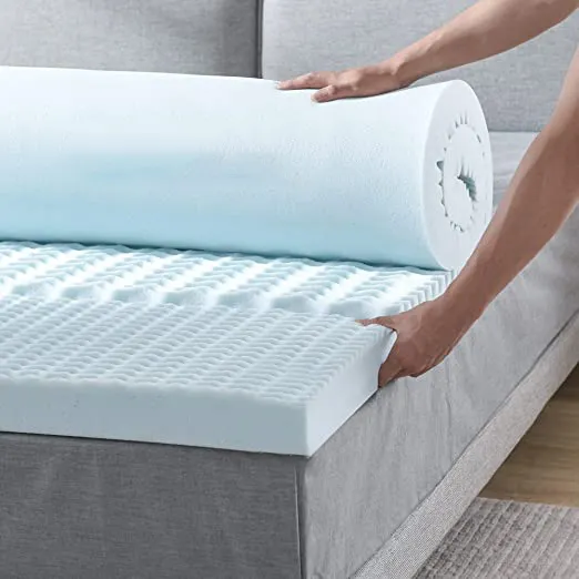 Surmatelas en mousse à mémoire de forme pour hôtel Surmatelas en mousse viscoélastique pliable à prix de gros