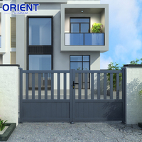 Portails principaux en aluminium au design moderne pour jardins en acier et maisons contemporaines – Nouvelle porte décorative en métal, portail coulissant en aluminium