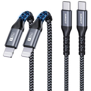 Cable de Carga Rápida Tipo C de Nailon Trenzado SUNGUY de 20 W, Cable de Datos Duradero para Teléfono, Venta al por Mayor de Fábrica - Product Image 2