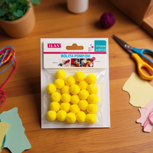 Palline di Paillettes Ilan 2.0 Cm Gialle per Lavori Artigianali - Product Image 2