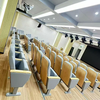 Chaises de cinéma modernes pliables en gros, très demandées, avec petites tablettes, pour auditoriums, églises, écoles, maisons et bureaux