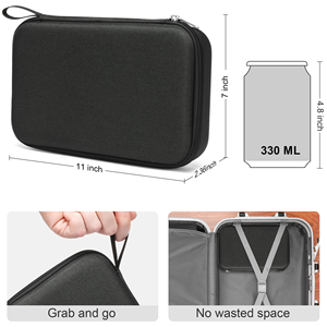 Durable Polyester 8-Slot Eyeglasses Travel Sunglasses Organizer <b>Case</b> with Zipper Closure - Product Image 4