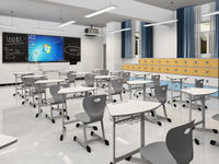 Ensemble chaise de bureau individuelle en métal et plastique, design moderne, durable et confortable, idéal pour étudiants, écoles primaires, collèges et bureaux à domicile