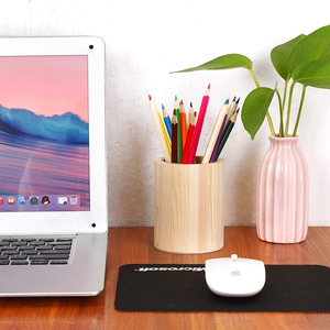 Personalizzato rotondo scatole di legno desktop <span class=keywords><strong>da</strong></span> ufficio organizzatore di legno del supporto della penna - Product Image 3