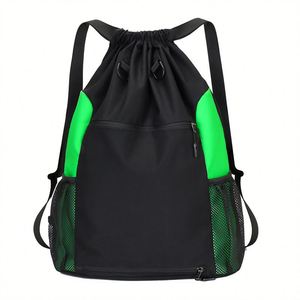 Custom Private Label Waterproof Nylon <b>Drawstring</b> Oxford Cloth Basketball Casual Sports <b>Backpacks</b> Geometric Patterned Small/Cross - Product Image 1