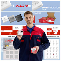 Interrupteur universel 1 poste bipolaire, alimentation directe usine, 220V 32A, pour prises murales et interrupteurs d'éclairage électrique