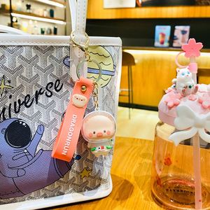 2023 Hot Sale Fashion Key Chain <b>Ring</b> <b>Keyring</b> Pendant 3D Soft PVC Creative Cute Astronaut Pig Keychain - Product Image 3