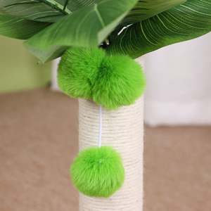 Kinghon Poste Rascador para Gatos de Cuerda de Sisal, Árbol de Escalada con Hojas, Mueble de Interior, Suministros de Entrenamiento, Árbol para Gatos - Product Image 5