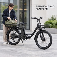 Vélo utilitaire électrique cargo haut de gamme prêt pour la distribution, avec freins hydrauliques et batterie 36V amovible pour les distributeurs