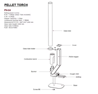 Poêle à granulés de bois portable en acier moderne, chauffage rapide et efficace pour patio, avec fonctions de sécurité, pour usage extérieur en jardin, allumage facile.