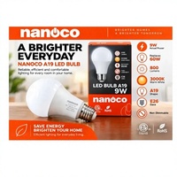 Ampoule LED A19 9W 3000lm 3500K E27 non dimmable AC 220V PVC certifiée Energy Star 88 Lm/W 25000 heures Garantie 2 ans – Fabricant Vietnamien