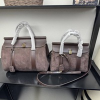 Sac fourre-tout personnalisé en cuir de vachette pour femme, grande capacité, sac à main en daim patchwork, cuir véritable, mode européenne et américaine, sac à fermoir