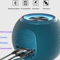 Enceinte Bluetooth sans fil TG-337 avec lumière RGB colorée, portable de bureau, boîte de son, carte TF, subwoofer, cadeau créatif, mini audio
