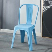 Chaise de salle à manger en plastique contemporaine portable pour l'intérieur et l'extérieur, imperméable, écologique, durable, économique, empilable, pour la maison