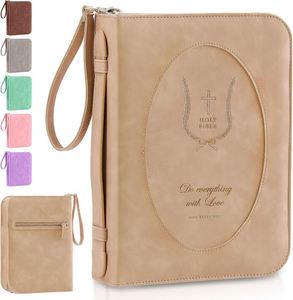 BSCI Source Factory Bible Bag <b>Carrying</b> <b>Case</b> with Floral Pattern Bible Cover Bag Made of PU Leather for Protection - Product Image 1