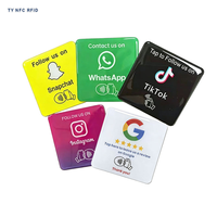 Carte NFC NTAG215 en PVC, autocollant de table en acrylique, étiquette murale pour contrôle d'accès dans les hôpitaux et les cinémas