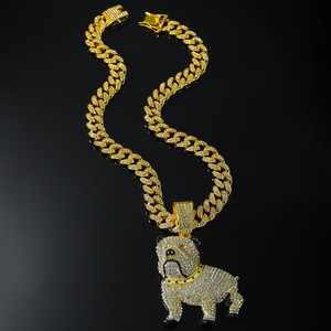 Nuova Collezione 2026: Collana di Moda Punk HipHop con Ciondolo a Forma di Bulldog, Alta Qualità, Placcata Oro, Gioiello Animale per Uomo - Product Image 3