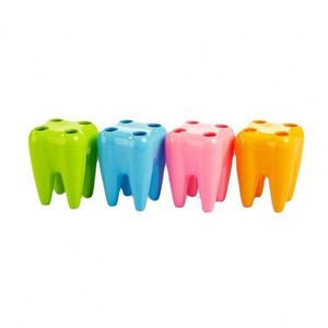 Toothbrush Holder Stand With Multiple Holes, Creative Cartoon Teeth Toothbrush Rack, PS <b>Plastic</b> Bathroom Promotional Gift - Product Image 3