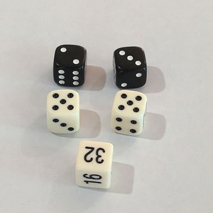 Dados de Backgammon de Melamina Negra de Alta Calidad de 16 mm - Product Image 4