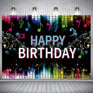 Fondo de Fotografía con Símbolos Musicales, Sonido de Percusión, Notas Musicales, Piano, Escenario Musical, Fiesta de Cumpleaños Infantil, PhotoBooth - Product Image 5