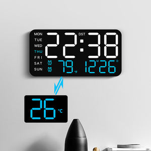 Réveil numérique LED avec lumière colorée, calendrier intelligent, lampe RGB, minuterie, température, charge, pour bureau, table, chevet - Product Image 5