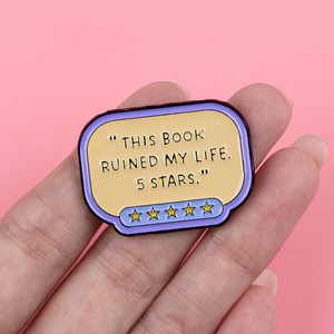 "ESTE LIBRO ME DESTRUYO LA VIDA" Pin de esmalte, Broche divertido, Pines, Insignias, Accesorios de ropa, Joyería de moda, Regalos para amigos - Product Image 3