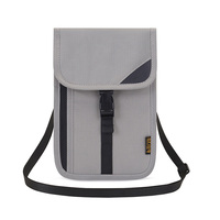 Pemegang Paspor Cross Body Anti-maling Rfid Blocking Dompet Leher Perjalanan Dompet Organizer Pemegang Dokumen Perjalanan