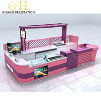 Kiosque moderne et créatif pour centre commercial, comptoir de bar pour café, vitrine de présentation pour centre commercial, vitrine pour magasin de crème glacée, kiosque alimentaire