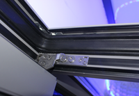 Ventana Abatible Moderna de Aluminio con Rotura de Puente Térmico, Vidrio Doble Aislante y Resistente al Agua para Edificios y Villas