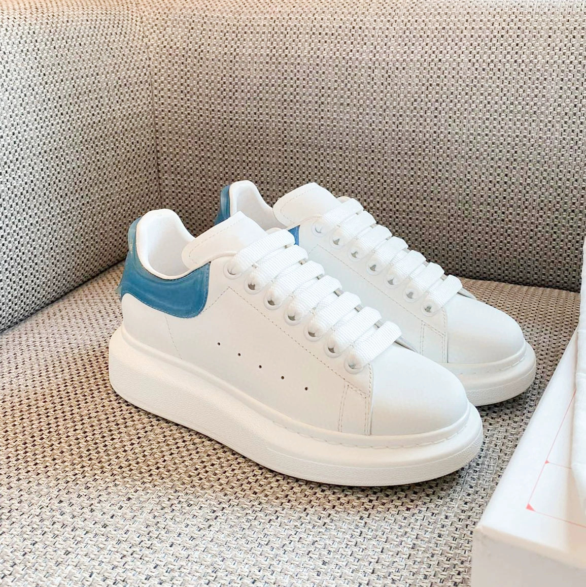 White and blue